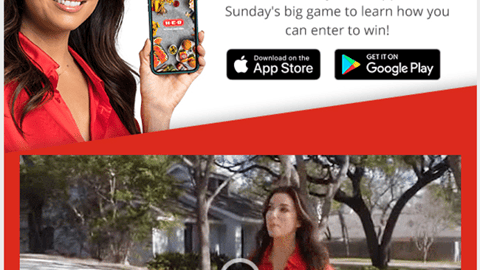 H-E-B 'Lifetime of Groceries' Email